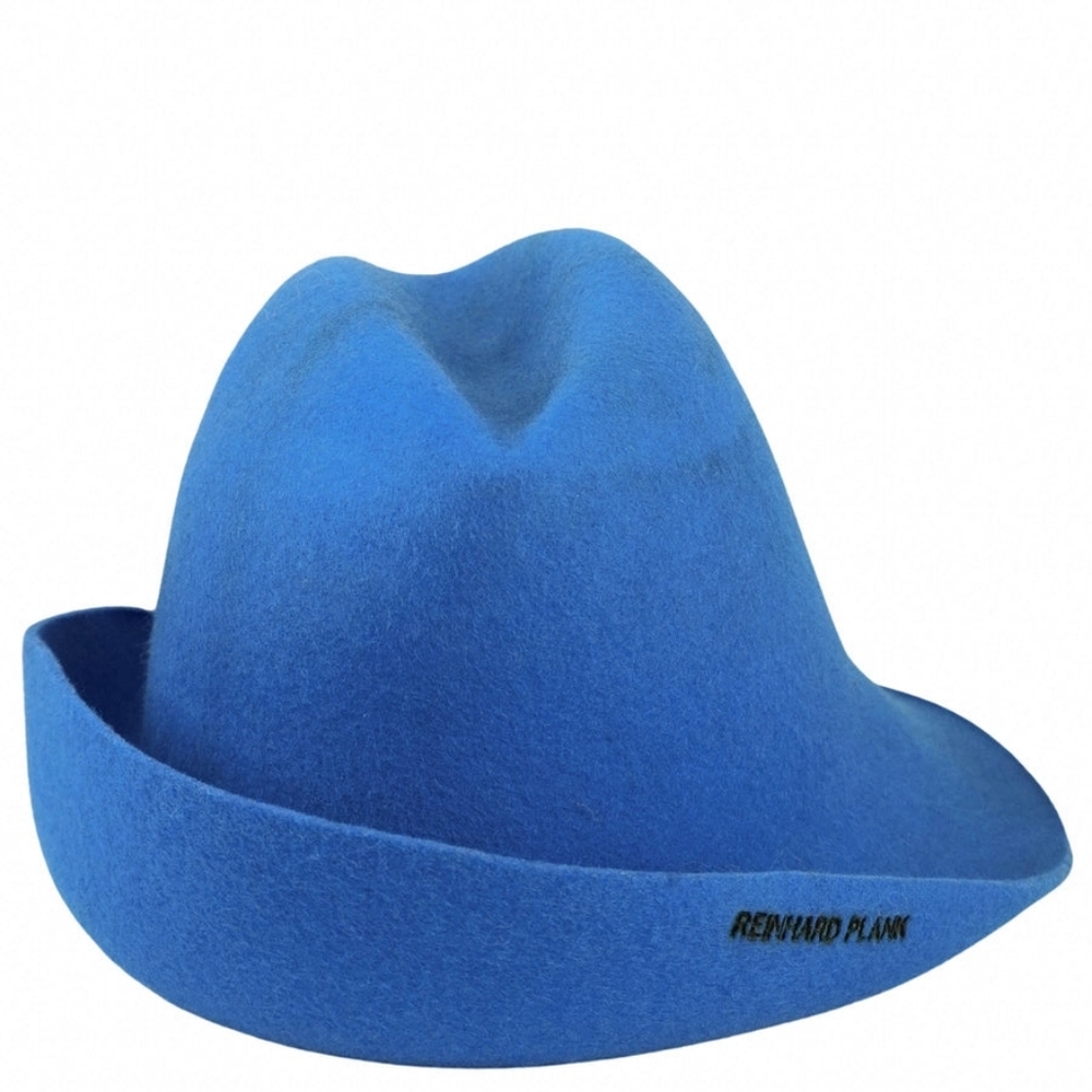 Blue Nwt Reinhard Plank Bonica Felt Fedora Hat